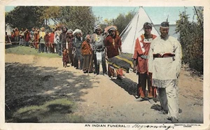 # A1664   AN INDIAN  FUNERAL    POSTCARD,    - Picture 1 of 2