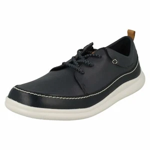 Jungen Clarks Freizeit elastisch Schnürschuhe Reißverschluss Leder detaillierte Schuhe Cloud Blaze - Bild 1 von 10
