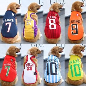 4XL/5XL/6XL Dog Sport Jersey Stripe Basketball Clothing Dog Vest  Apparel