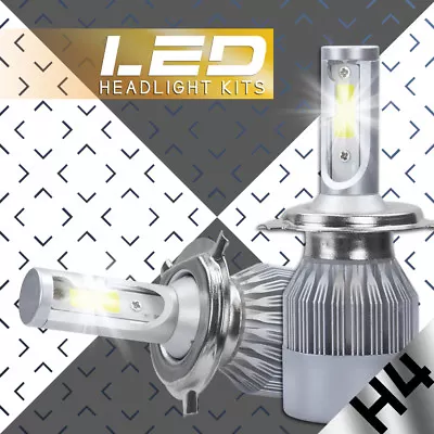 CSP H4 LED Headlight Kit Light Bulbs Hi/Lo Beam 6500K 9003 HB2 488W 48800LM - Image 1 of 4