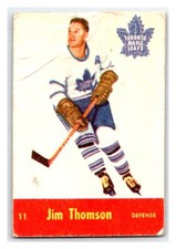 1955-56 PARKHURST JIM THOMSON VINTAGE NHL HOCKEY CARD # 11 Toronto Maple Leafs