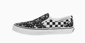 Vans Classic Slip-On (Glow Alien) Black/ True White Kids Skate Shoes Canvas - Picture 1 of 11