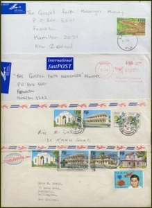 FIJI AIRMAIL COVERS TO NEW ZEALAND (x7) (ID:149/D42607) - Picture 1 of 2