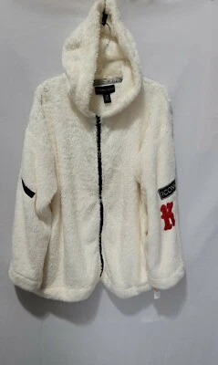 Chaqueta de Cama KENDALL + KYLIE Cremallera Frontal Difusa Icónica K Parches Blanca Talla S/M  Foto 1 de 4