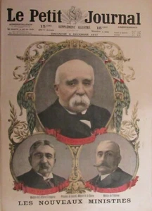 WW1 GRAVURE LE PETIT JOURNAL 1917 MINISTRE CLEMENCEAU BOUCHERIE MILITAIRE FRONT - Picture 1 of 2