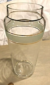 Vintage Culver Mid Century Modern Gold Frosted Stripe Cocktail Pitcher Hollywood - Picture 1 of 8