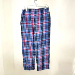 L.L. Bean Pants Women's Flannel Sleep Plaid Large Blue Pockets Cotton 500215 - Picture 1 of 8