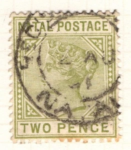 South Africa Natal 1887 1889 Queen Victoria 2d Two Pence olive SG107 Used - Picture 1 of 1
