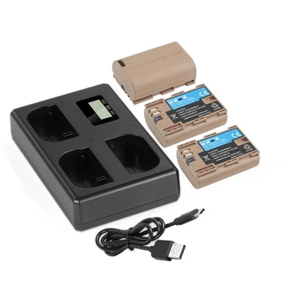 3200mAh LP-E6NH E6N Battery For Canon EOS R R5 R6 60D 70D 80D 5D4 5DS w Charger - Image 1 of 4