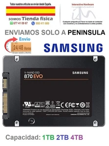 Disco duro solido SSD Samsung 870 EVO 2,5" SATA III  1TB 2TB - Imagen 1 de 6