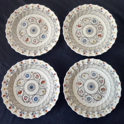 Set of 4 Copeland Spode Florence Luncheon 9" Plates – Vintage England Ironstone - Image 1 of 4