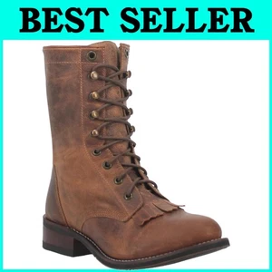 Lightweight Tan Lace-Up Western Boots for Women with Removable Orthotic - Size 7 - Picture 1 of 10