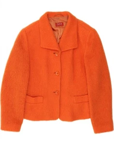 Chaqueta Blazer TAIFUN Mujer 3 Botones Reino Unido 16 Grande Naranja Lana AF12 - Imagen 1 de 3