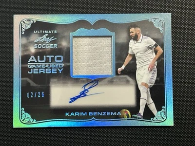 Parche de fútbol Karim Benzema 2022 Leaf Ultimate automático /25 #JA-KB1 Real Madrid Foto 1 de 4