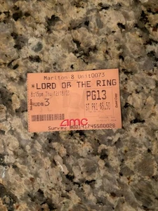 Herr der Ringe Film Ticket Stub 18.12.03 Uhr - Bild 1 von 2