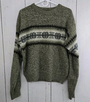 Vintage 90s Mens Medium Basic Editions Sweater Acrylic Multicolor Grandpa  - Image 1 of 4