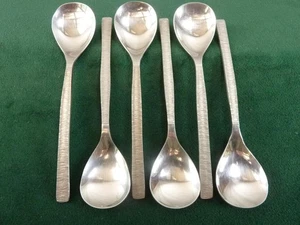 6 Vintage Viners Tea spoons Viners Studio Gerald Benney Stainless #1 - Picture 1 of 1