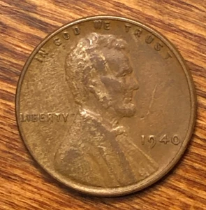 1940 Lincoln Wheat Cent Monster Woody Improper Alloy Mix Wood Grain Error Coin - Picture 1 of 4
