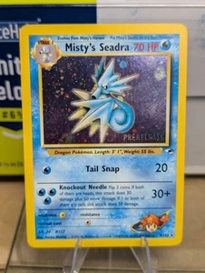 Pokemon: Misty's Seadra #9/132 Prerelease Holo Rare 2000 WOTC - Vintage! - Picture 1 of 12