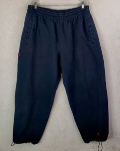 Vtg Nike Air Jordan Heavyweight Sweatpants Sz 3XL Black Jumpman Toggle Leg Baggy - Picture 1 of 14
