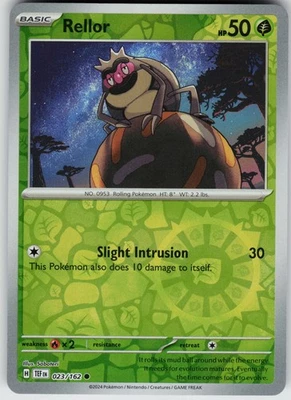 Pokemon Rellor 023/162 SV05: Temporal Forces NM Reverse Holo card - Image 1 of 2