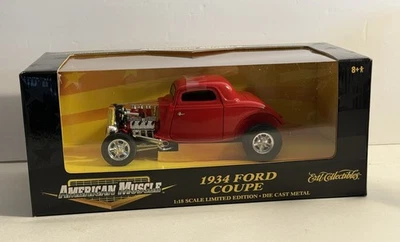 ERTL American Muscle 1:18 Red 1934 Ford Coupe NIB - Image 1 of 4