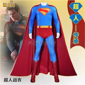 Costume da uomo Superman Legacy Clark Kent Halloween abiti tuta cosplay - Foto 1 di 20
