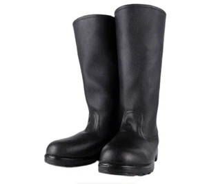 Russian Black Cowhide Long Combat Boots Horse Boots Soldier Boots Tall NEW - Bild 1 von 8