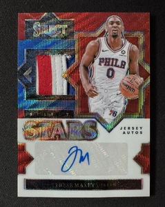 2024-25 Panini Select Tyrese Maxey #SSJ-MAX Red Wave Stars Jersey Patch Auto /30 - Bild 1 von 3