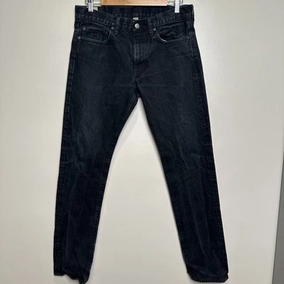 J. Crew 484 Japanese Kaihara Denim Jeans Mens Size 32x34 Black Straight Leg - Image 1 of 4