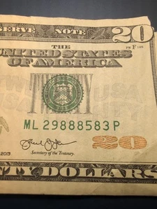 20 Dollar bill 89.6% coolness 2013 29888583 triple 8 888 - Picture 1 of 9