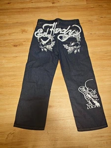 Ed Hardy Vintage MultiLogo Rhistones Dragos Big Logo Fade Jeans Gr.42 - Bild 1 von 4