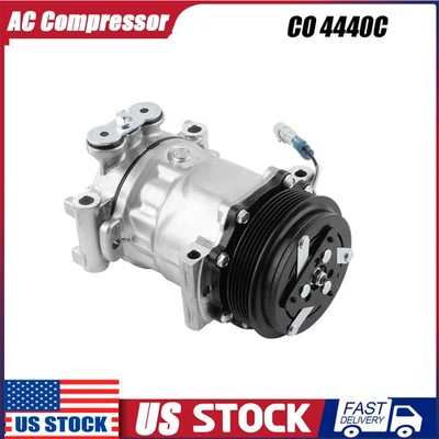 AC Compressor w/ Clutch for 1996-1999 Chevy GMC C1500 C2500 C3500 4.3L 5.7L/6.5L - Изображение 1 из 4