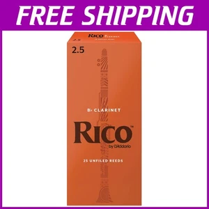 Rico Bb Clarinet Reeds 2.5 Strength, 25-Pack by D'Addario - Picture 1 of 4