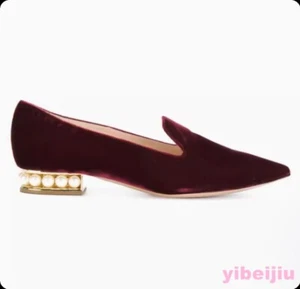 2024 Women Fashion OL Pearls Low Heel Dress Work Office Lady Ballet Loafer Shoes - Picture 1 of 15