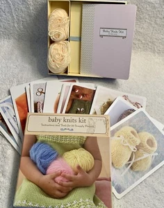 Knitting Kit Baby Knits 20 Projects Instructions Yarn Needles Adorable - Picture 1 of 7