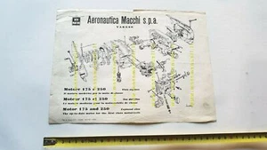 Aermacchi Chimera 175-250 1957 disegno esploso motore depliant originale - Picture 1 of 3