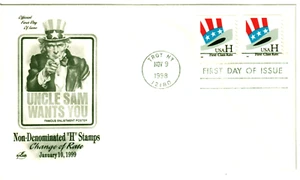 US #3266, 'H' Hat, Coil with gaps ArtCraft FDC First Day of Issue Nov 9, 1998 - Picture 1 of 1