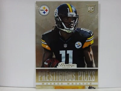 2013 Panini Prestige Prestigious Picks Gold Markus Wheaton #14 Rookie RC - Image 1 of 2