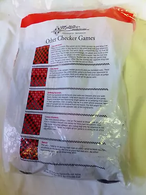 Multiflex Designs Jumbo Checkers Rug Game Black Red New - Image 1 of 2