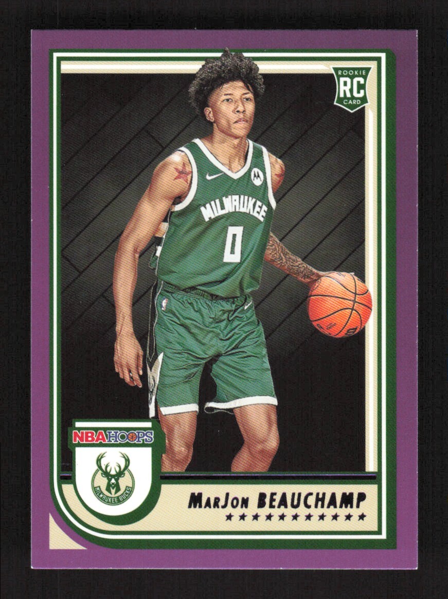 2022-23 Panini NBA Hoops Purple MarJon Beauchamp RC #254 Milwaukee Bucks