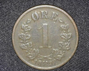 NORWAY 1897 1 ORE KM352 VERY FINE ~T53 - Picture 1 of 2