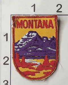 Montana Patch blau rot gelb Vintage bestickt geborgen Bügelbild - Bild 1 von 1