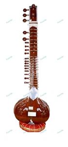 Sitar Best Design Bag 7 Main Strings and 11 or 13 Sympathetic String With Bag - Picture 1 of 12