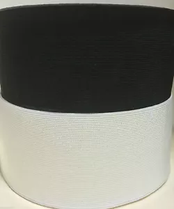 GEWEBT ELASTISCH PREMIUM QUALITÄT 3 ZOLL 75 MM BREIT SCHWARZ ODER WEISS VERSCHIEDENE LÄNGEN - Bild 1 von 1