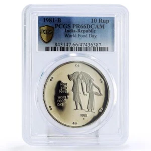 India 10 rupees FAO World Food Day PR66 PCGS CuNi coin 1981 - Picture 1 of 2