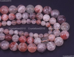 AA Natürlicher Beryll Arusha Gloden Sonnenstein Edelsteine Runde Perlen 6 mm 8 mm 10 mm 15,5 Zoll - Bild 1 von 9