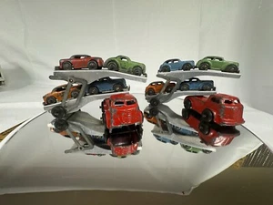Pair Of Vintage 1950's Barclay Double Decker Mini Semi Car Transports with Cars - Picture 1 of 24