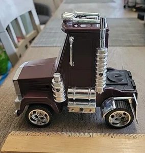 Vintage BIG RIG Maroon & Chrome Semi Tractor Digital Alarm Clock See Pic/Descrip - Picture 1 of 19