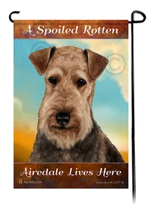 A Spoiled Rotten Airedale Lives Here - Imagen 1 de 1